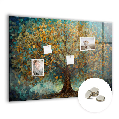 Sklenená magnetická tabuľa Mozaikový strom
