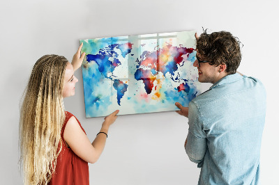 Detská magnetická tabuľa Maľovaná mapa