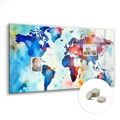 Detská magnetická tabuľa Maľovaná mapa
