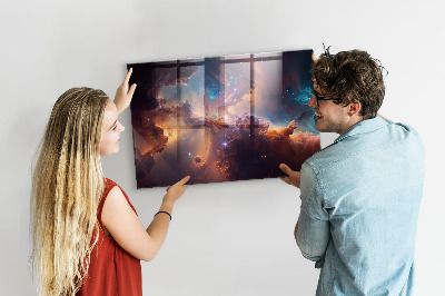 Magnetická tabuľa pre deti na stenu Svetové hviezdy kozmos