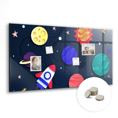 Magnetická tabuľa pre deti na stenu Detský kozmos