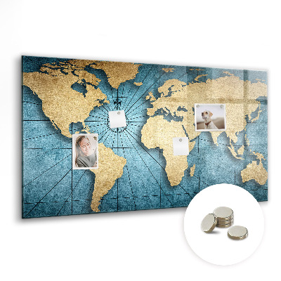 Detská magnetická tabuľa 3D mapa sveta