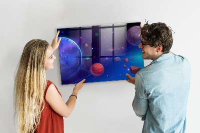 Magnetická tabuľa pre deti na stenu Galaxie planéty