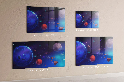 Magnetická tabuľa pre deti na stenu Galaxie planéty