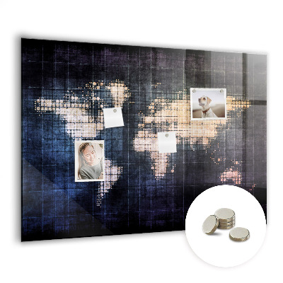 Detská magnetická tabuľa Abstraktná mapa sveta