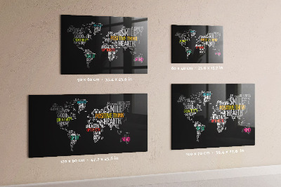 Detská magnetická tabuľa Pozitívna mapa sveta