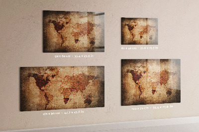 Detská magnetická tabuľa Stará mapa sveta