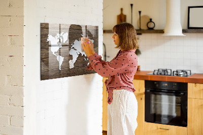 Detská magnetická tabuľa Mapa sveta na doskách