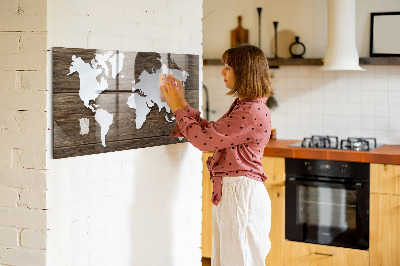 Detská magnetická tabuľa Mapa sveta na doskách