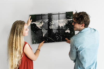 Detská magnetická tabuľa Dolárová mapa sveta