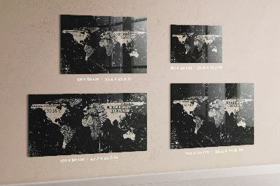 Detská magnetická tabuľa Dolárová mapa sveta