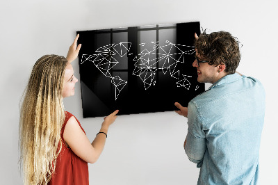 Detská magnetická tabuľa Moderná mapa sveta