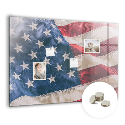Závesná tabuľa na magnetky Americká vlajka