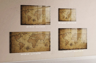 Detská magnetická tabuľa Vintage mapa sveta