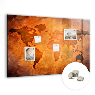 Detská magnetická tabuľa Veľká mapa sveta