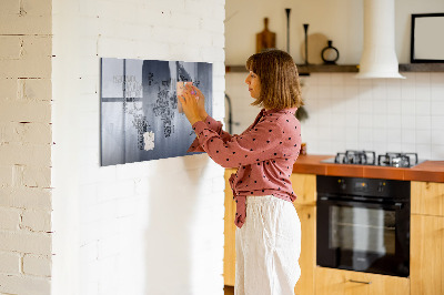 Detská magnetická tabuľa Mapa sveta s nápismi