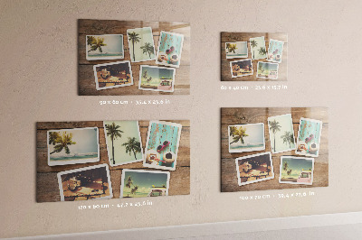 Závesná tabuľa na magnetky Polaroidové fotografie