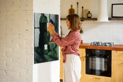 Magnetická popisovacia tabuľa motív džungľa z listov rastlín