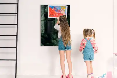 Magnetická popisovacia tabuľa motív džungľa z listov rastlín