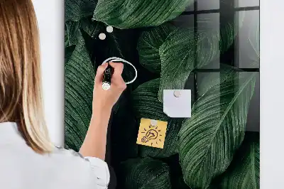 Magnetická popisovacia tabuľa motív džungľa z listov rastlín