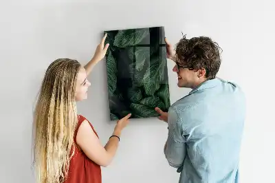 Magnetická popisovacia tabuľa motív džungľa z listov rastlín