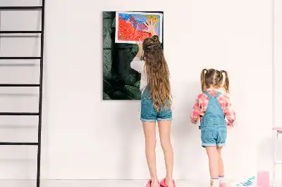 Magnetická popisovacia tabuľa motív džungľa z listov rastlín