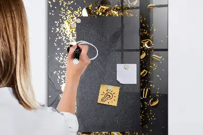 Magnetická tabuľa na kreslenie so vzorom zlatých konfiet