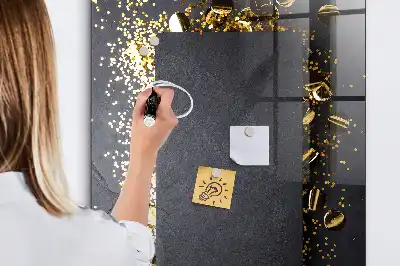 Magnetická tabuľa na kreslenie so vzorom zlatých konfiet
