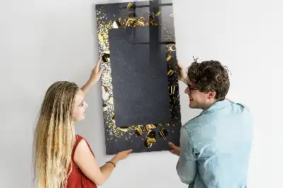 Magnetická tabuľa na kreslenie so vzorom zlatých konfiet