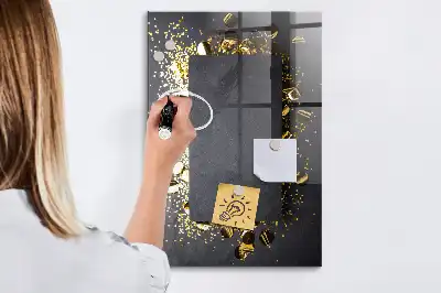 Magnetická tabuľa na kreslenie so vzorom zlatých konfiet