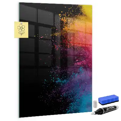 Magnetická popisovacia tabuľa farebný prášok