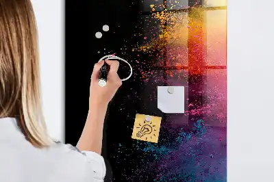 Magnetická popisovacia tabuľa farebný prášok
