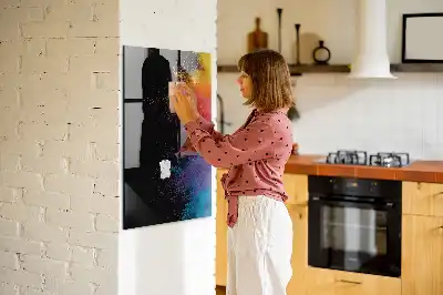 Magnetická popisovacia tabuľa farebný prášok