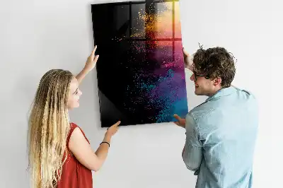 Magnetická popisovacia tabuľa farebný prášok