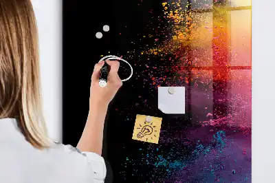 Magnetická popisovacia tabuľa farebný prášok
