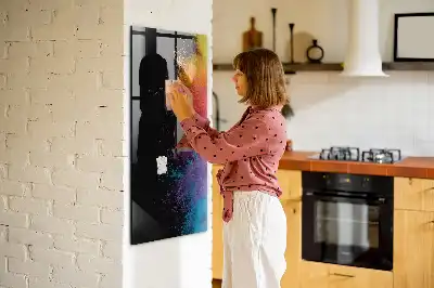 Magnetická popisovacia tabuľa farebný prášok