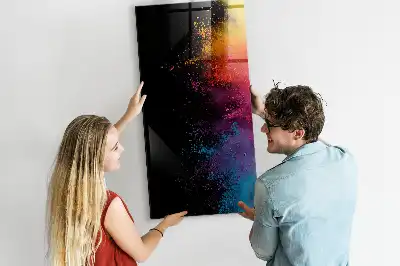 Magnetická popisovacia tabuľa farebný prášok