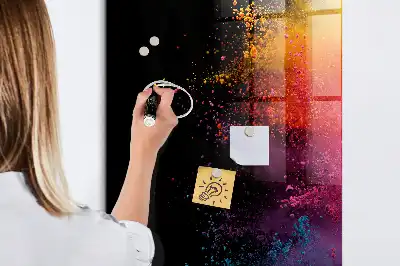 Magnetická popisovacia tabuľa farebný prášok
