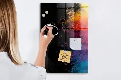 Magnetická popisovacia tabuľa farebný prášok