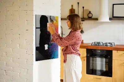 Magnetická popisovacia tabuľa farebný prášok