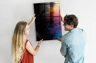Magnetická popisovacia tabuľa farebný prášok