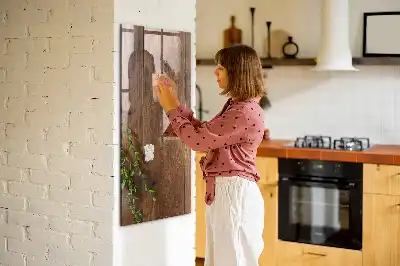 Magnetická tabuľa na kreslenie v dizajne rustikálneho dreva