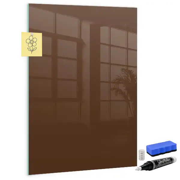 Magnetická popisovacia tabuľa v hnedej farbe