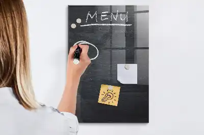 Magnetická popisovacia tabuľa na menu