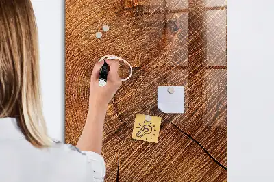 Magnetická popisovacia tabuľa vo vyhotovení v teplom odtieni dreva
