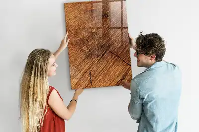 Magnetická popisovacia tabuľa vo vyhotovení v teplom odtieni dreva