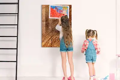 Magnetická popisovacia tabuľa vo vyhotovení v teplom odtieni dreva