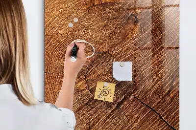 Magnetická popisovacia tabuľa vo vyhotovení v teplom odtieni dreva