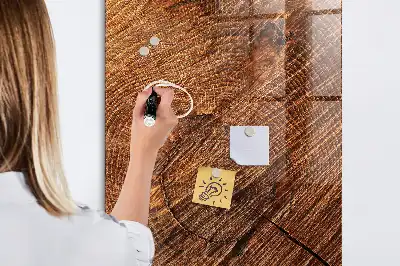 Magnetická popisovacia tabuľa vo vyhotovení v teplom odtieni dreva
