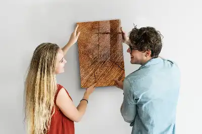 Magnetická popisovacia tabuľa vo vyhotovení v teplom odtieni dreva